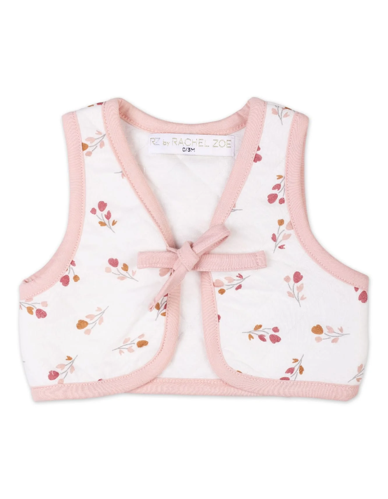 Baby Girls 3 Pieces Winter Suit Sets Bambies Floral Pink and Grey at Zubaidas - Image 3