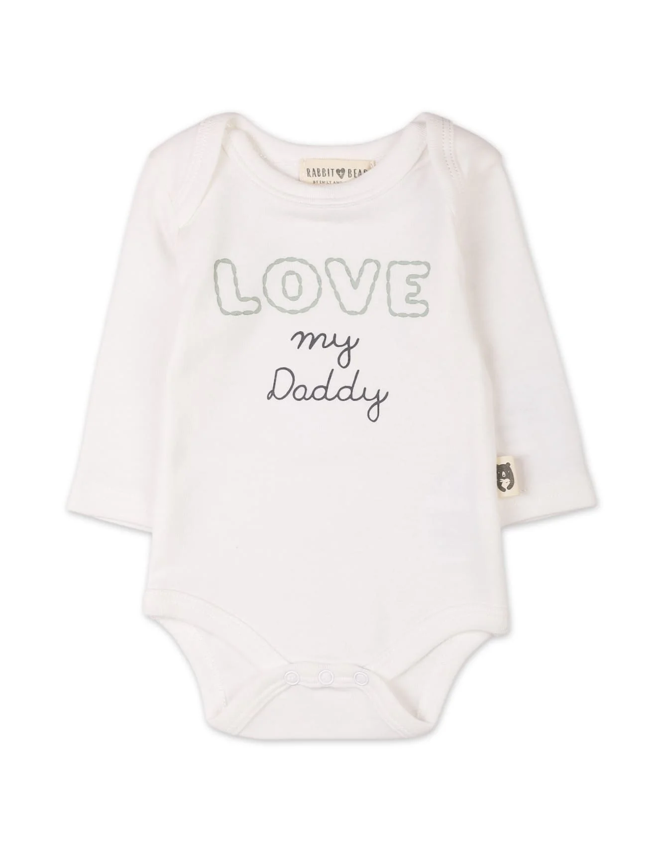Baby Girls 3 Pieces Winter Suit Sets Bambies Love My Daddy Green and White at Zubaidas - Image 2
