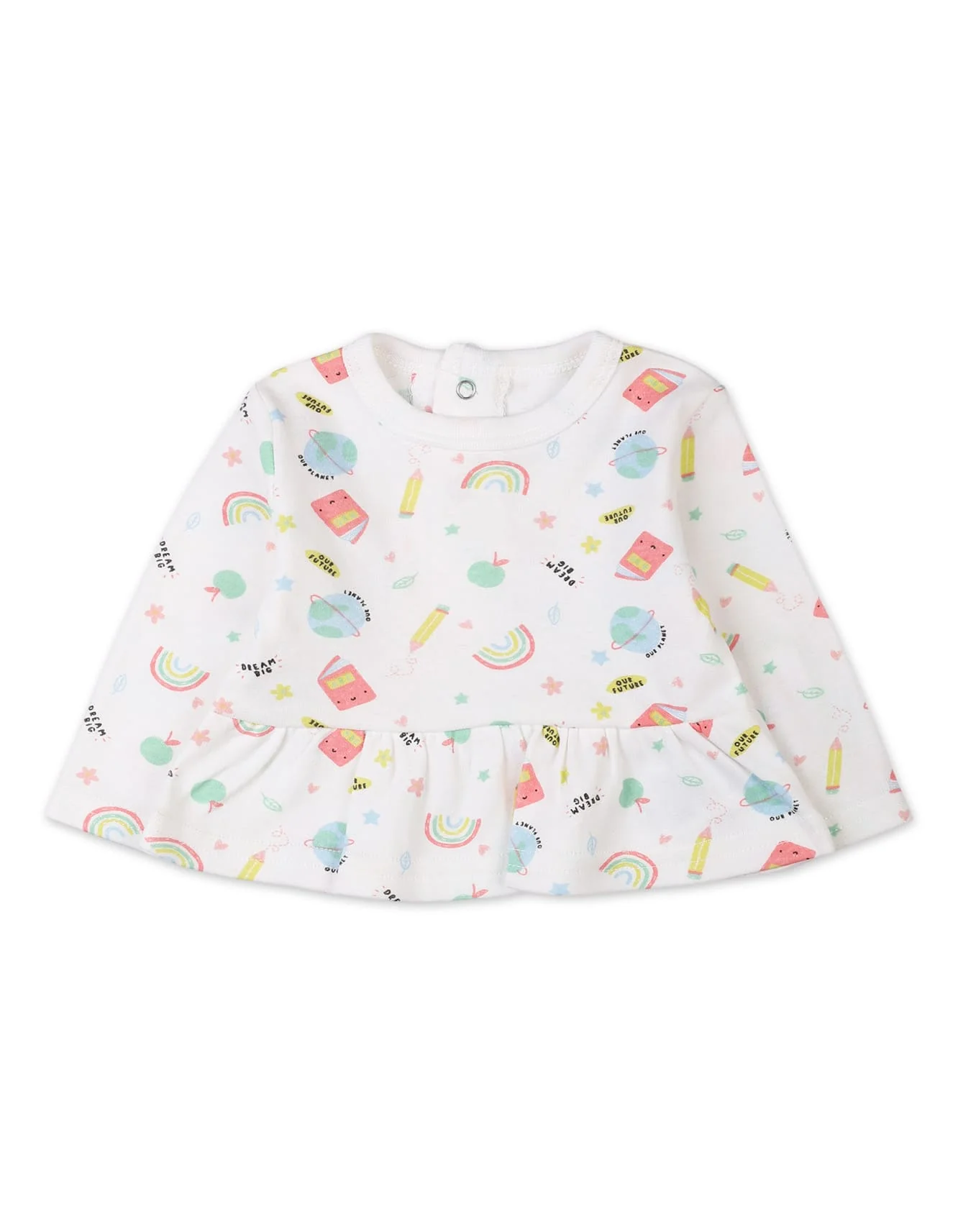 Baby Girls 3 Pieces Winter Suit Sets Bambies Pink and White at Zubaidas - Image 2