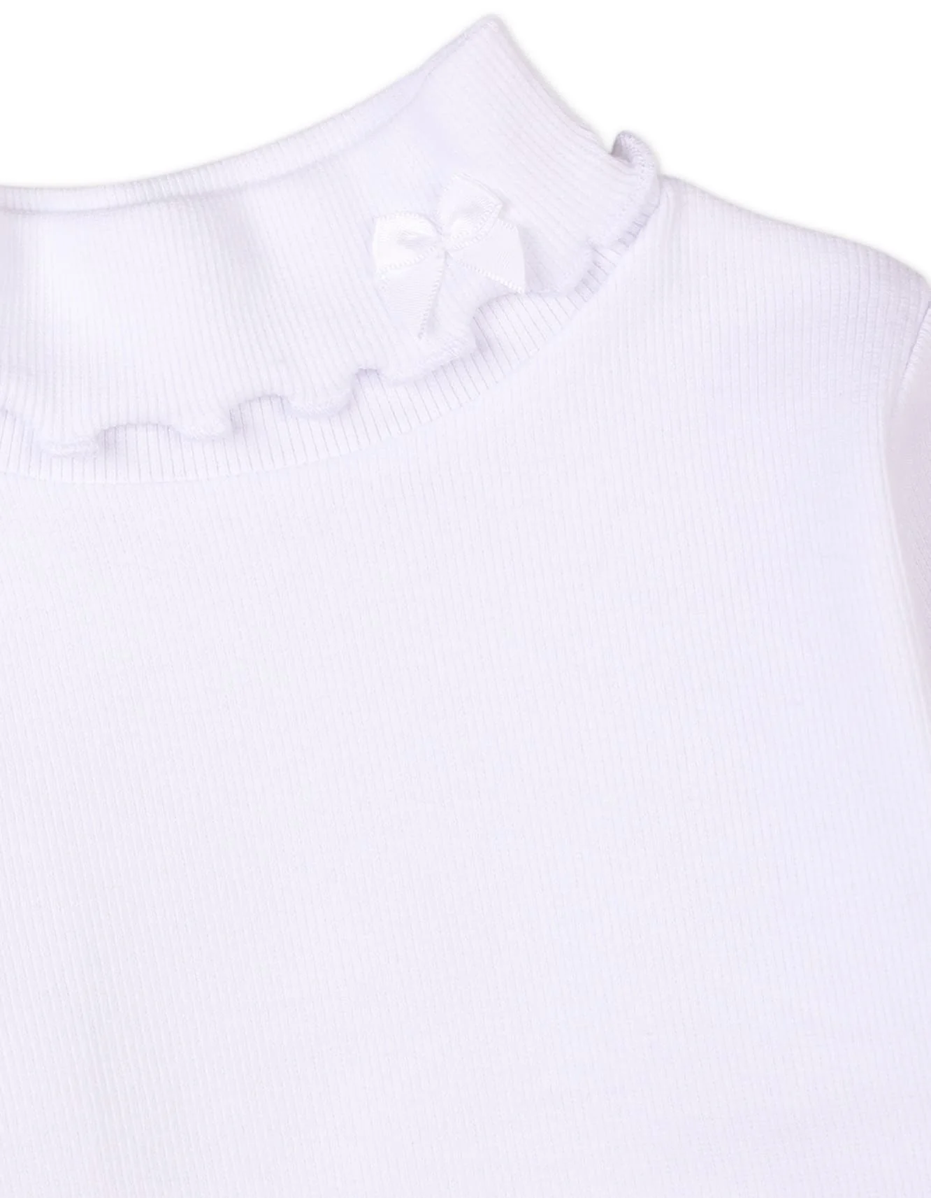 Baby Girls and Girls High Neck with Bow Bambies White at Zubaidas - Image 2