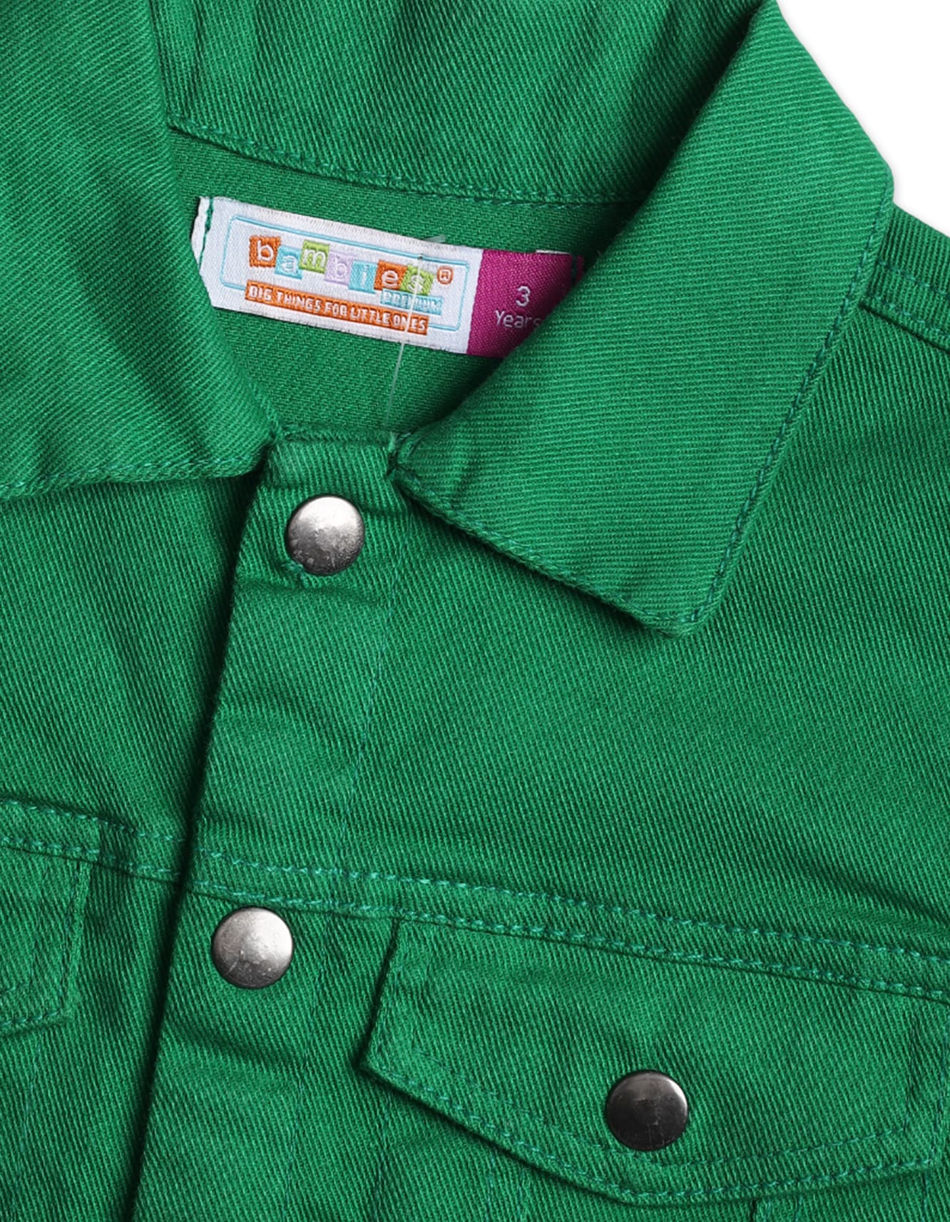 Baby Girls and Girls Winter Sleeveless Jacket Bambies Green at Zubaidas - Image 3