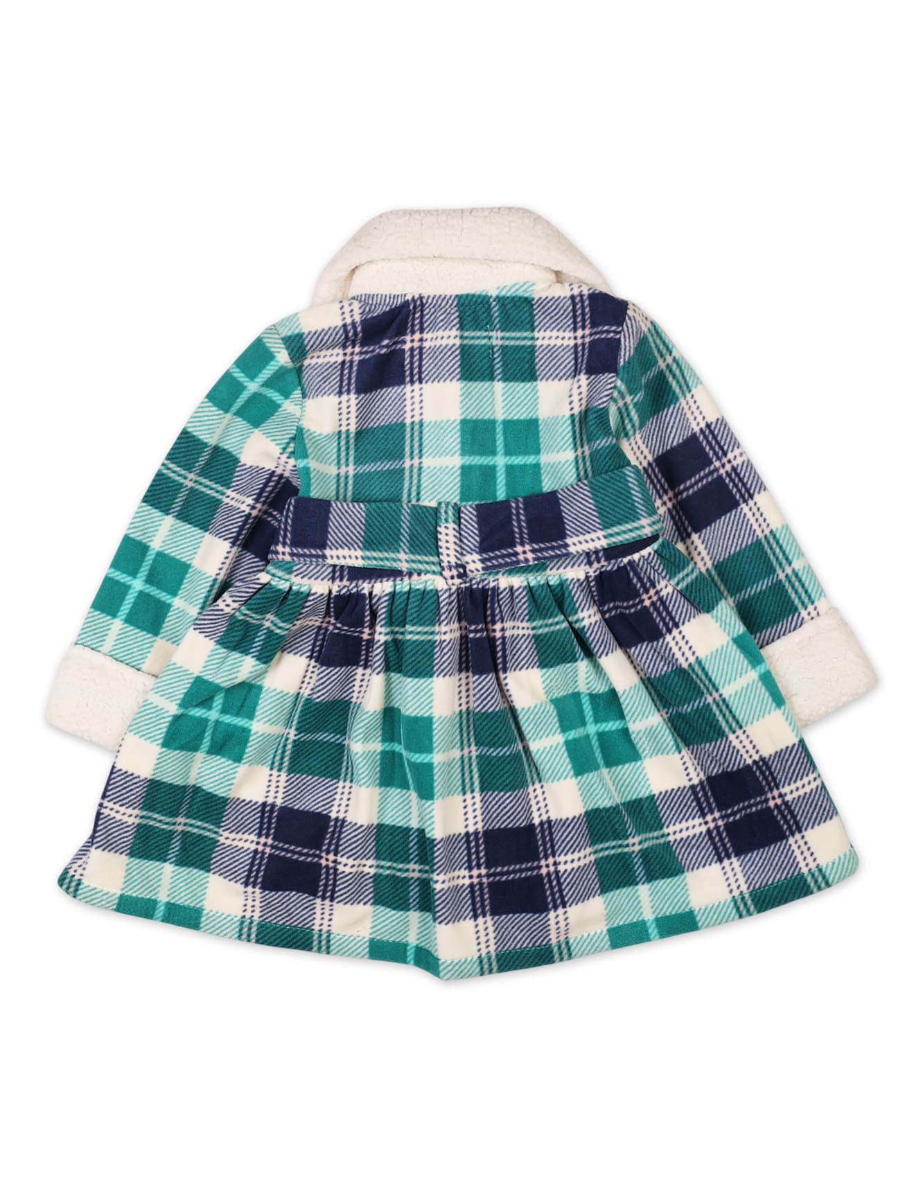 Baby Girls and Girls Winter Outfits Bambies Checked Green at Zubaidas - Image 3