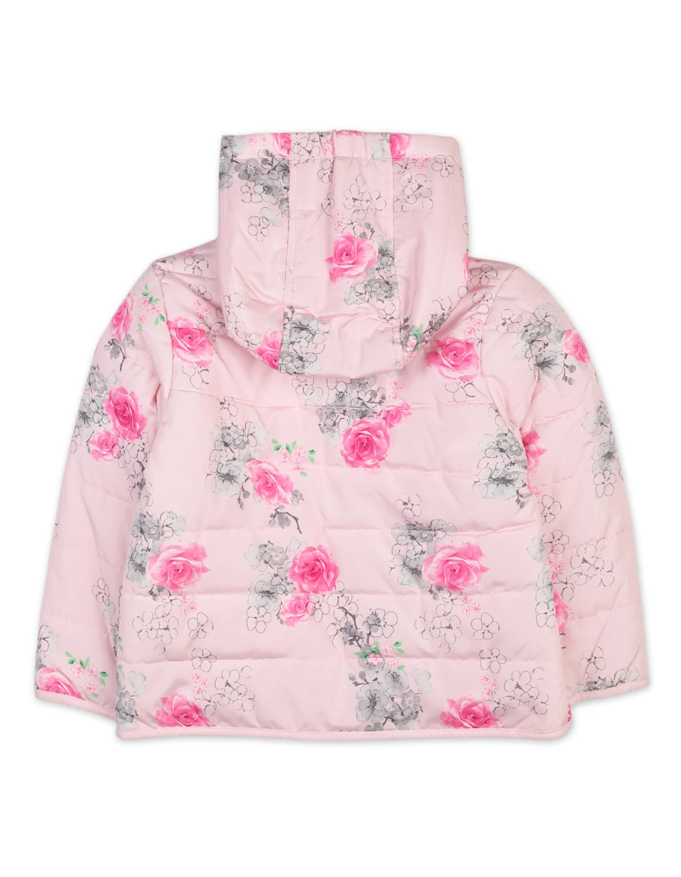 Baby Girls and Girls Winter Padded Coats Bambies Floral Pink at Zubaidas - Image 3