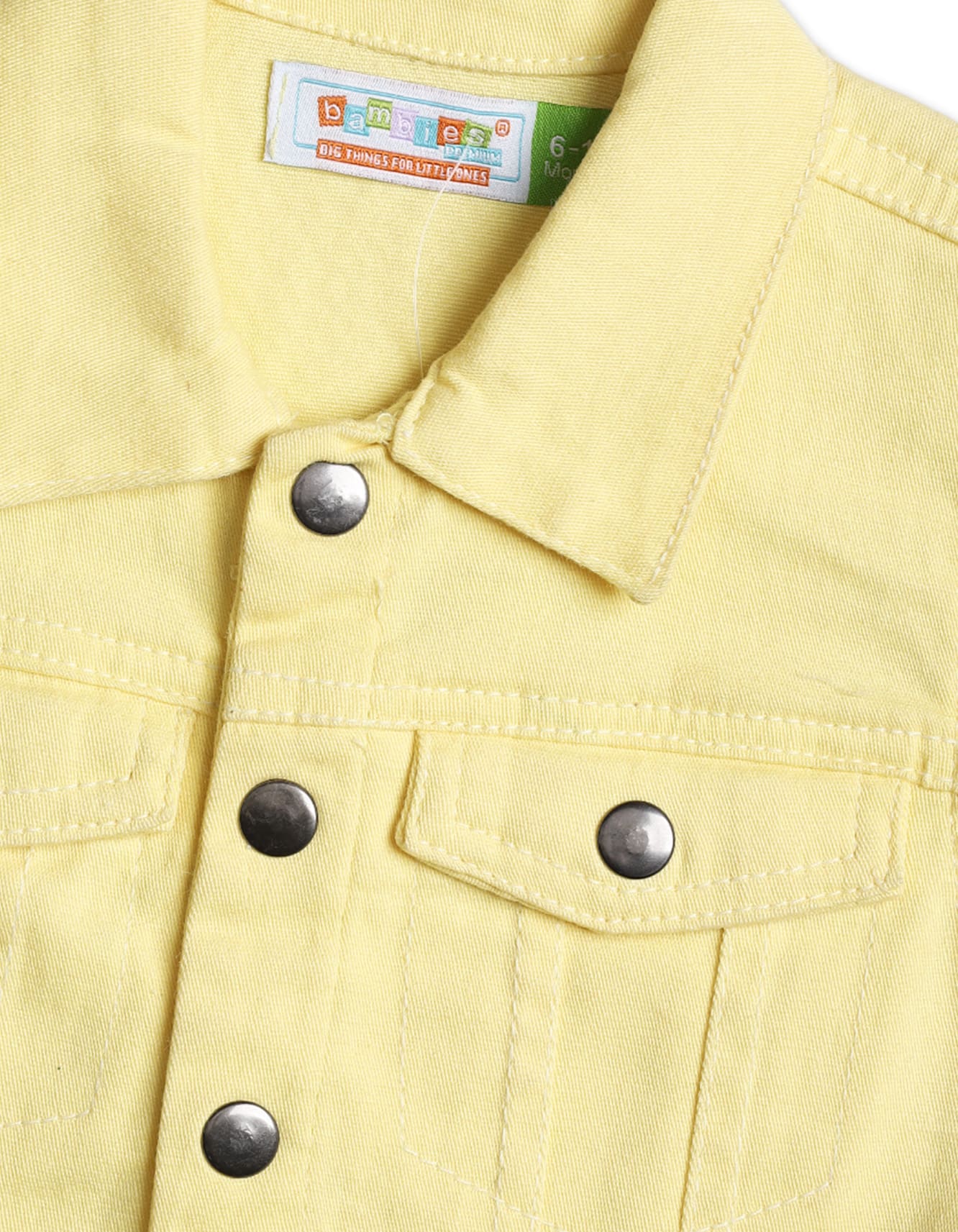 Baby Girls and Girls Winter Sleeveless Jacket Bambies Yellow at Zubaidas - Image 3