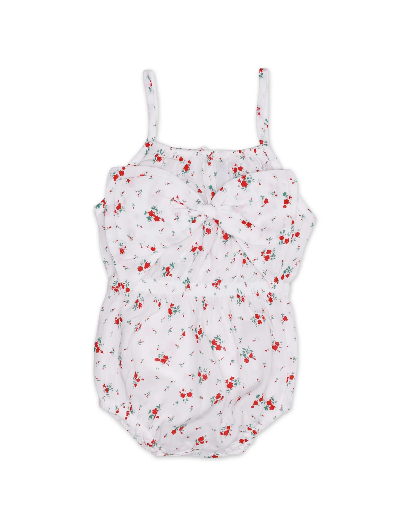Baby Girls BodySuits Bambies® White with Red Floral Print and Front Bow at Zubaidas Official™ Pakistan