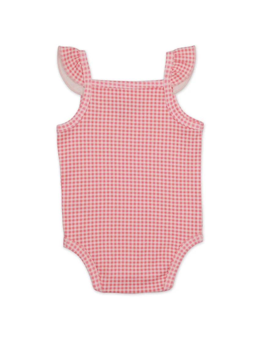 Baby Girls BodySuits Bambies® Pink Checked Sleeveless at Zubaidas Official™ Pakistan - Image 2