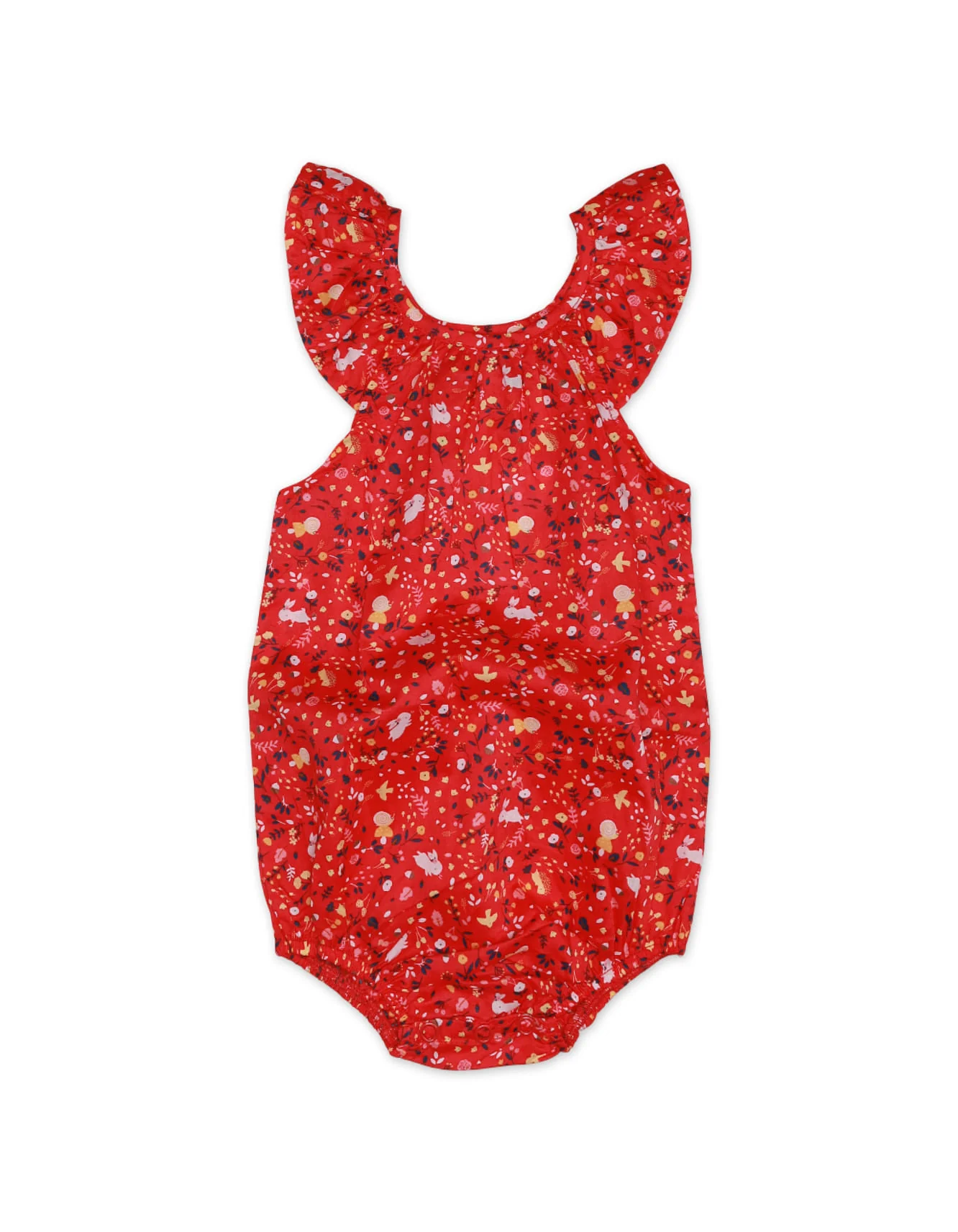Baby Girls BodySuits Bambies® Red Floral Sleeveless Cotton Suit at Zubaidas Official™ Pakistan