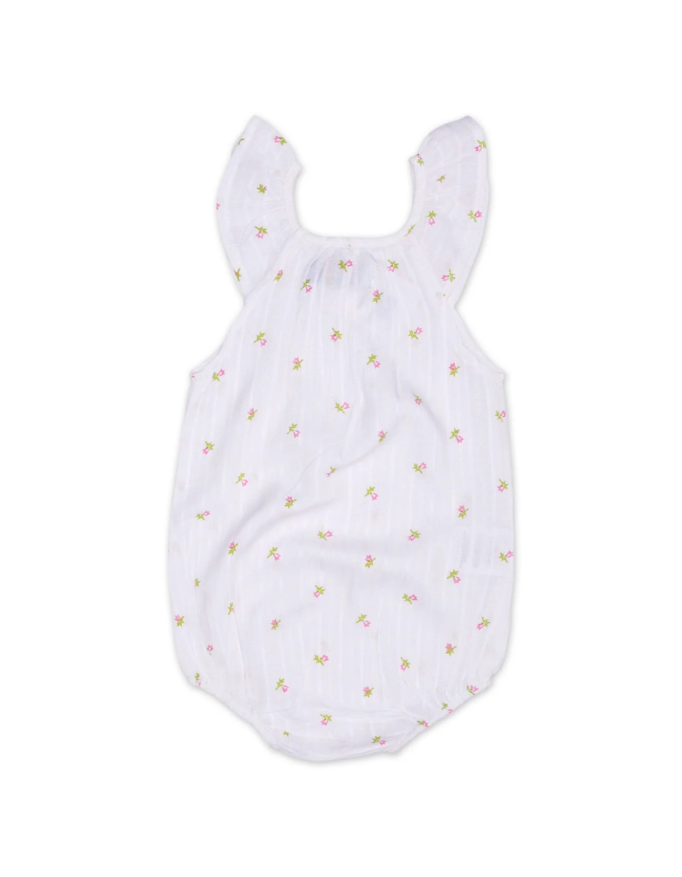 Baby Girls BodySuits Bambies® White Mini Floral Cotton Sleeveless Suit at Zubaidas Official™ Pakistan - Image 3