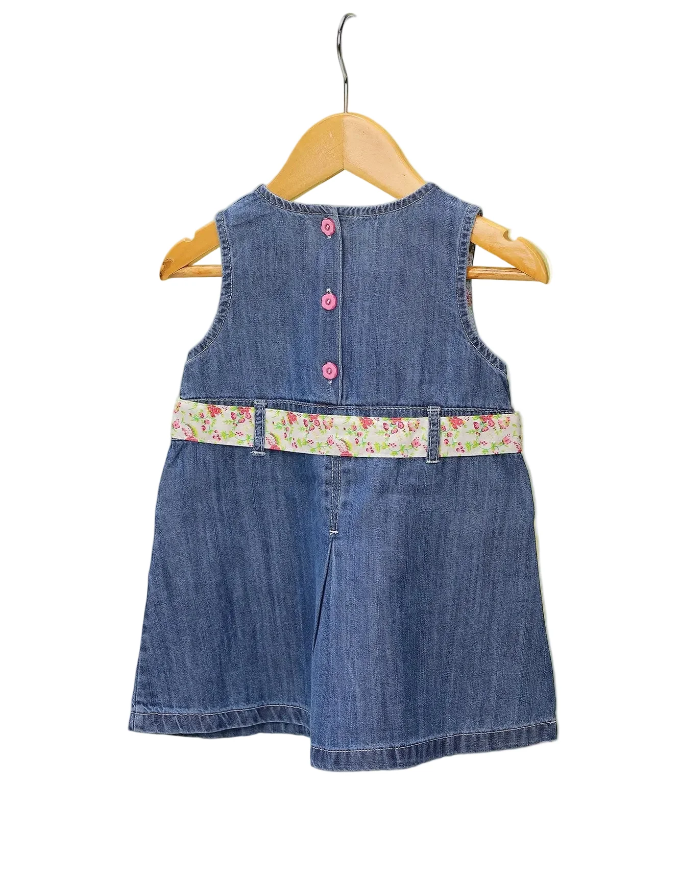 Baby Girls Denim Pinafore Dress Bambies at Zubaidas - Image 2