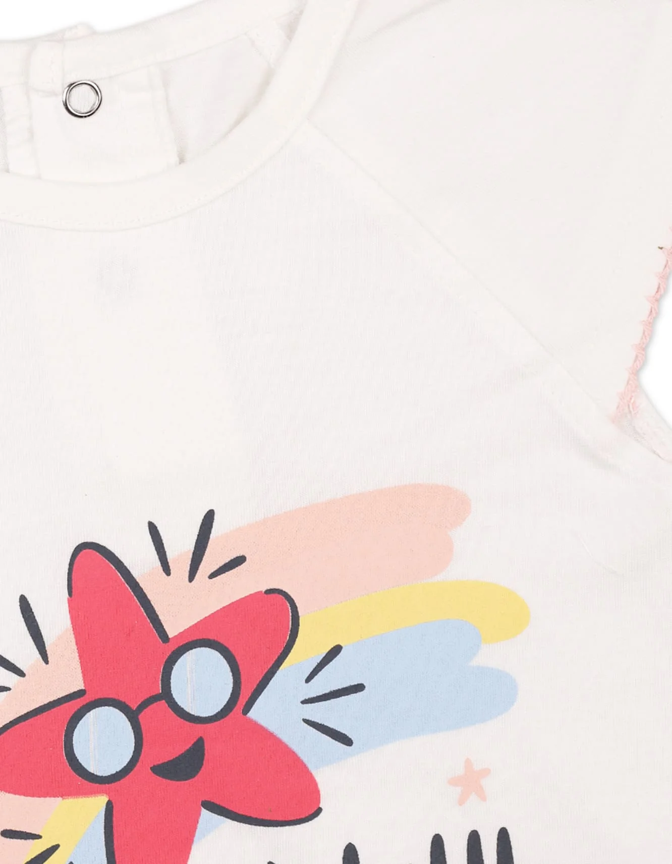 Baby Girls Summer Suit White and Peach Premium Turkish Collection at Zubaidas - Image 3