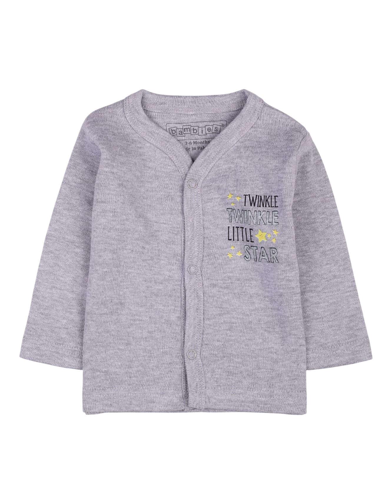 Baby Night Suits Bambies Twinkle Star Grey at Zubaidas - Image 2