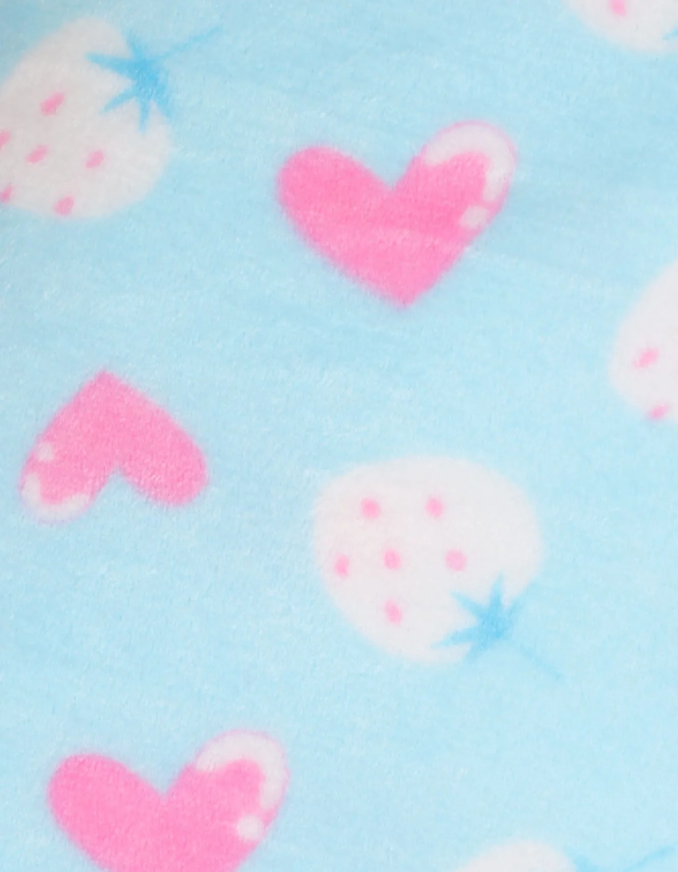 Baby Plush Blankets Bambies Strawberry and Heart Printed Blue at Zubaidas - Image 4
