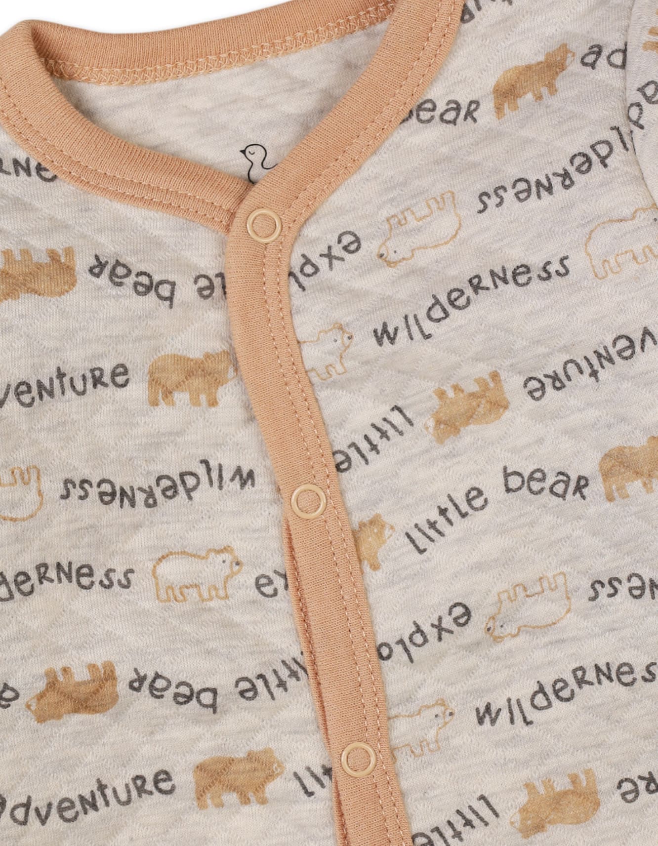 Baby Romper Bambies Quilted Words Print Grey at Zubaidas - Image 2