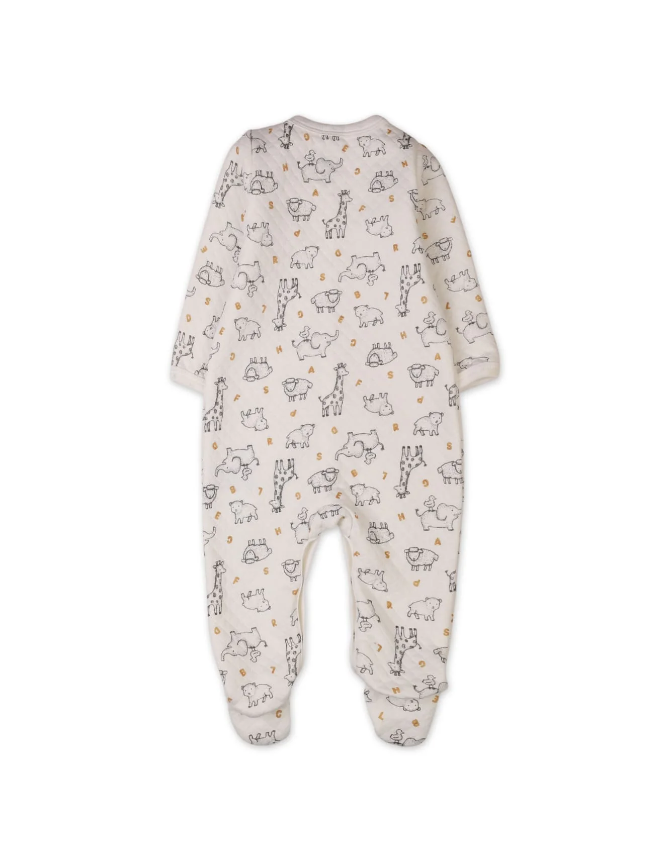 Baby Romper Bambies Quilted Animals Print White at Zubaidas - Image 3