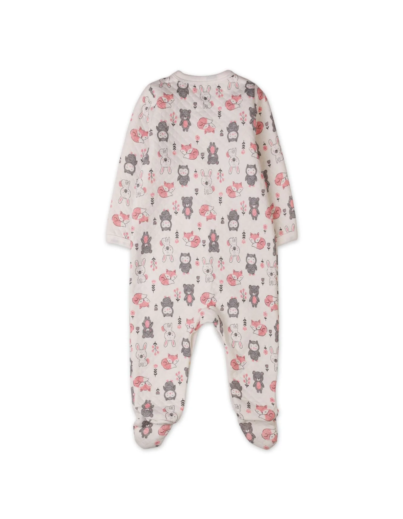 Baby Romper Bambies Quilted Animals Print White at Zubaidas - Image 3