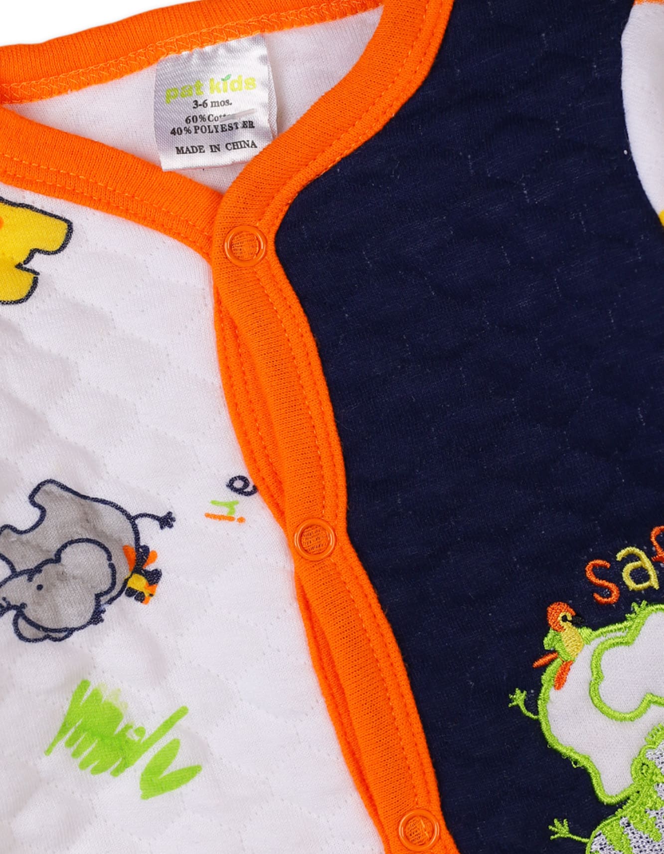 Baby Rompers Bambies Quilted Animals Print Navy and White at Zubaidas - Image 2
