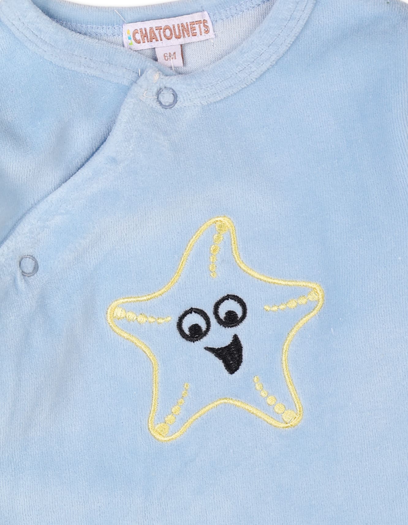 Baby Winter Apparel Bambies Starfish Embroidered Blue at Zubaidas - Image 2