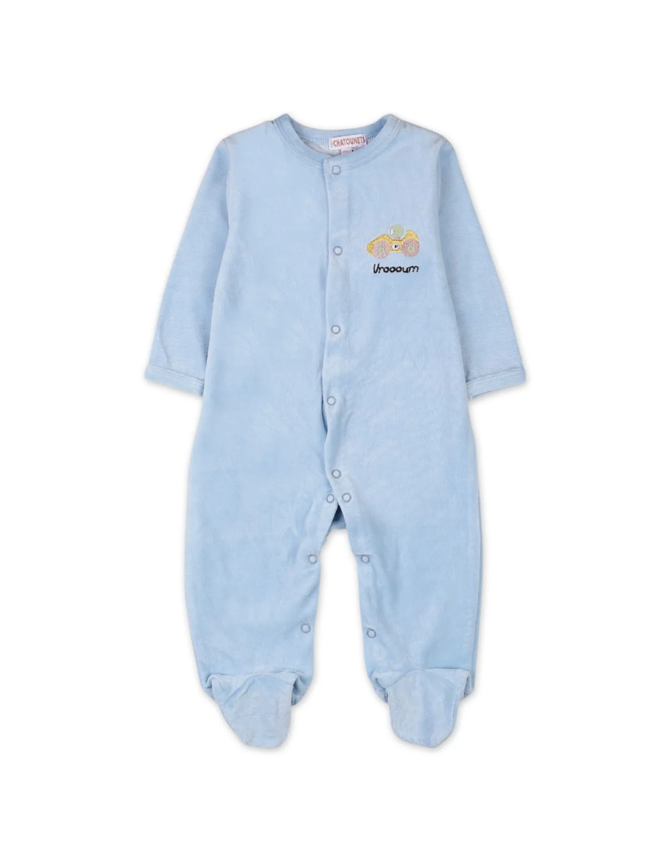 Baby Winter Clothes Bambies Car Print Footie Blue at Zubaidas