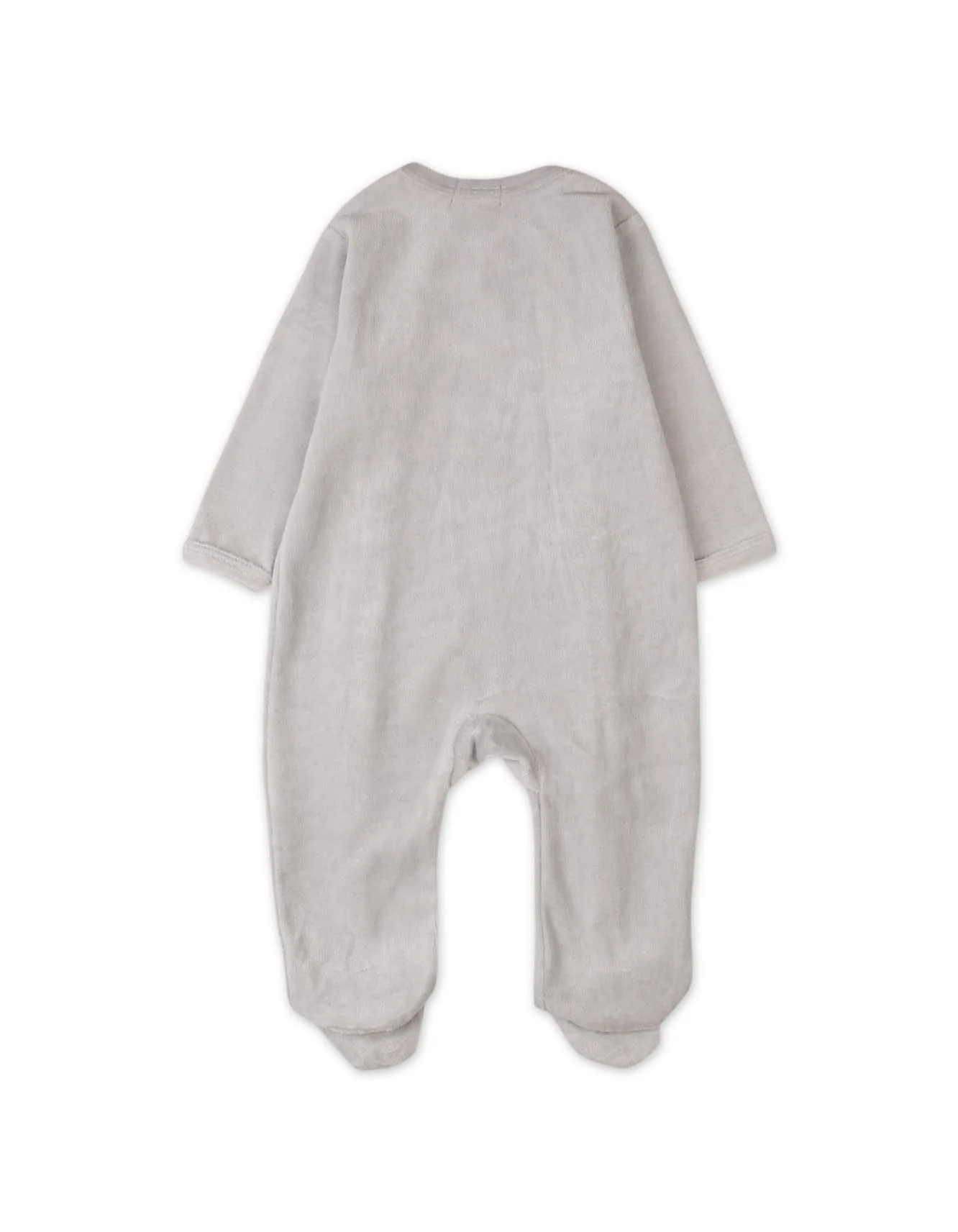Baby Winter Onesie Bambies Love Embroidered Footie Gray at Zubaidas - Image 3