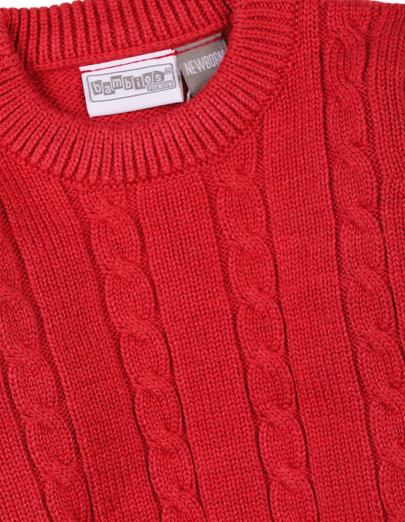 Baby Winter Sweaters Bambies Cable Knit Red at Zubaidas - Image 2