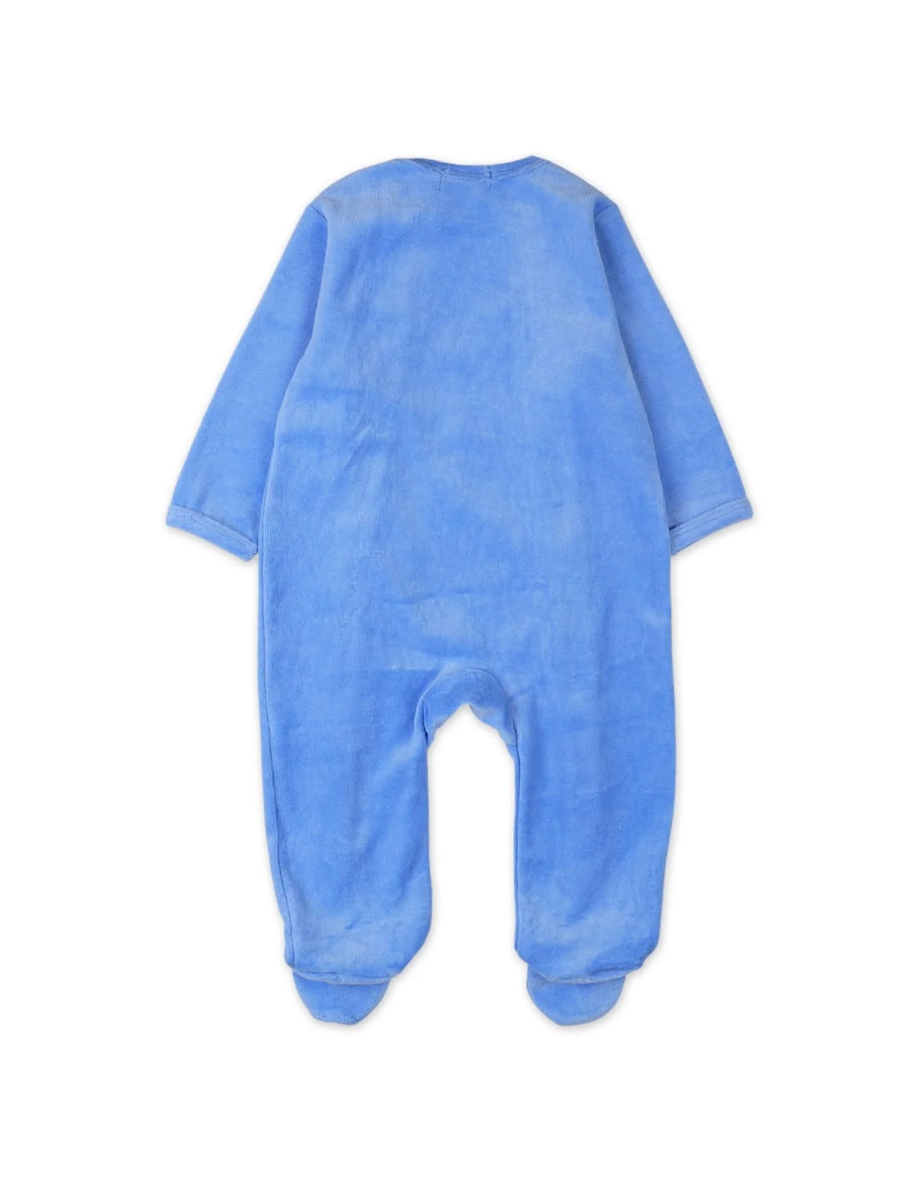 Baby Winter Wear Bambies Love Embroidered Footie Soft Blue at Zubaidas - Image 3