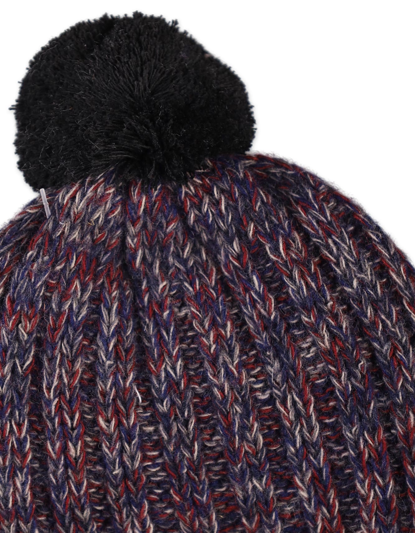Baby Woolen Pom-Pom Cap Bambies Blue and Maroon at Zubaidas - Image 2