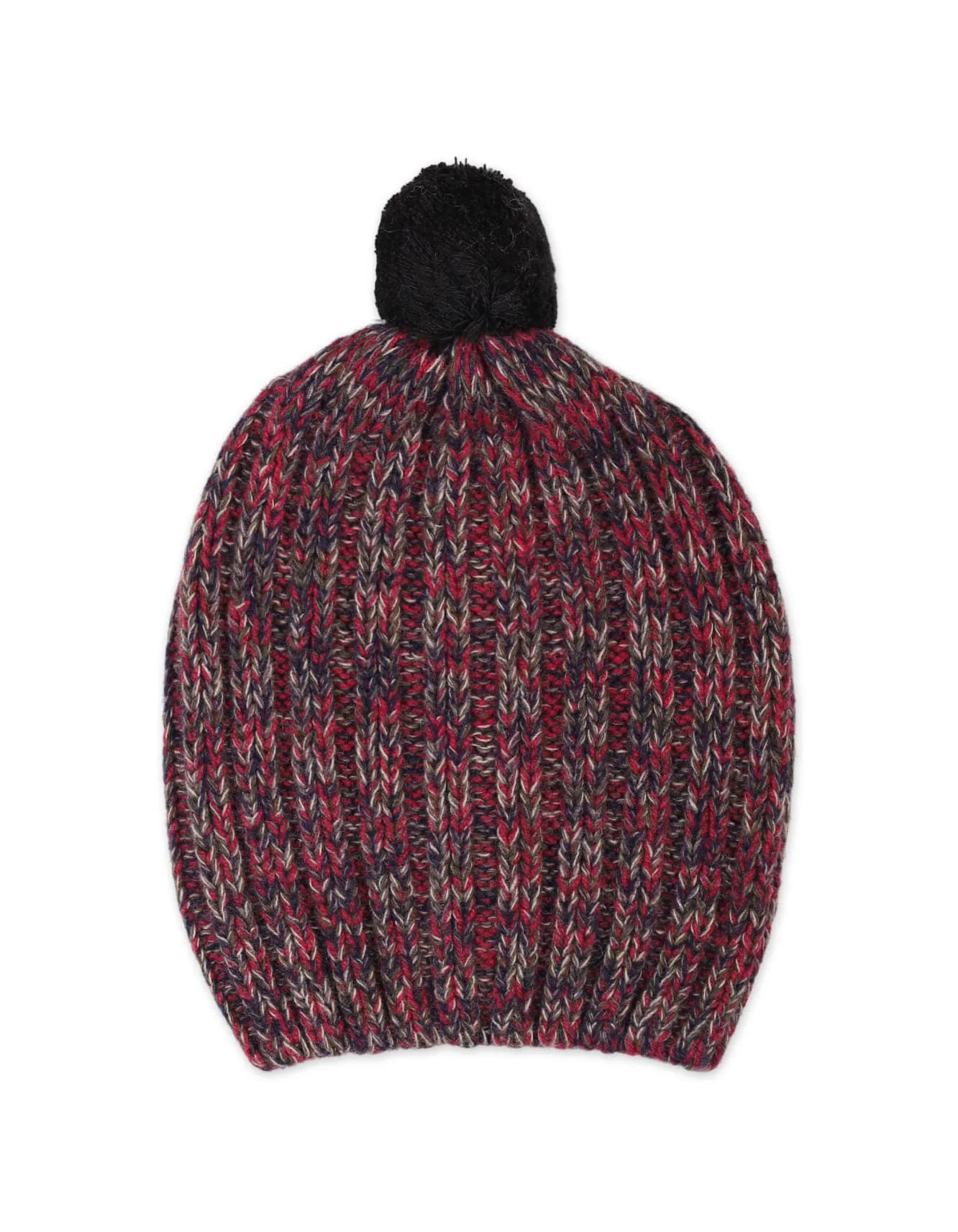 Baby Woolen Pom-Pom Cap Bambies Pink and Grey at Zubaidas