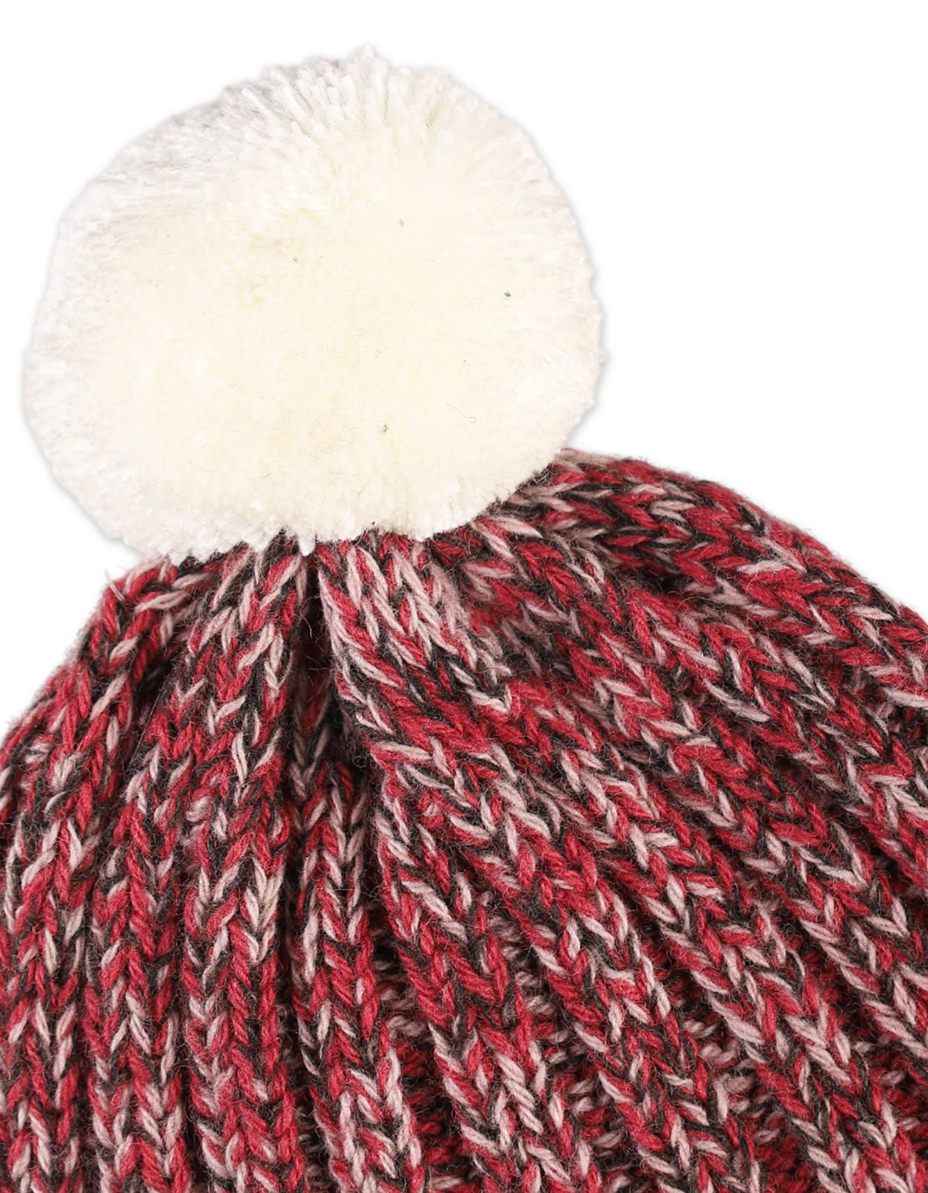 Baby Woolen Pom-Pom Cap Bambies Pink and Maroon at Zubaidas - Image 2