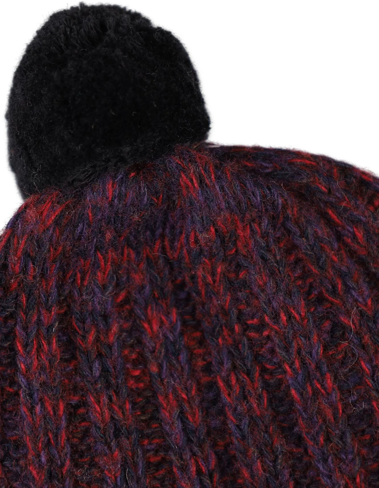 Baby Woolen Pom-Pom Cap Bambies Purple and Red at Zubaidas - Image 2