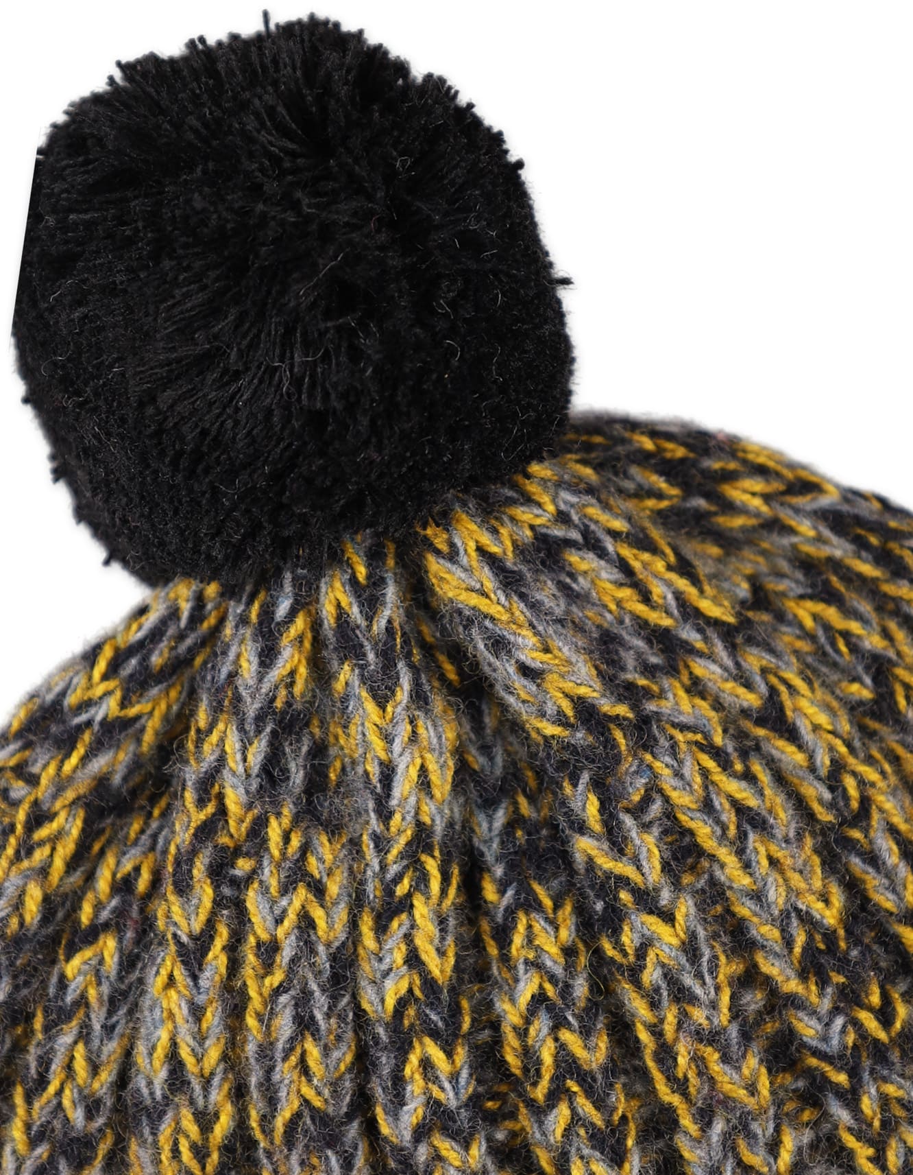 Baby Woolen Pom-Pom Cap Bambies Yellow and Grey at Zubaidas - Image 2
