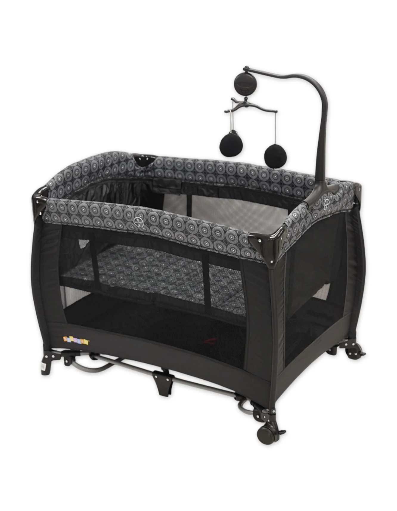 Bambies 2-in-1 Travel Cots and Playards with Rocking Feature Circle Edition at Zubaidas - Image 2