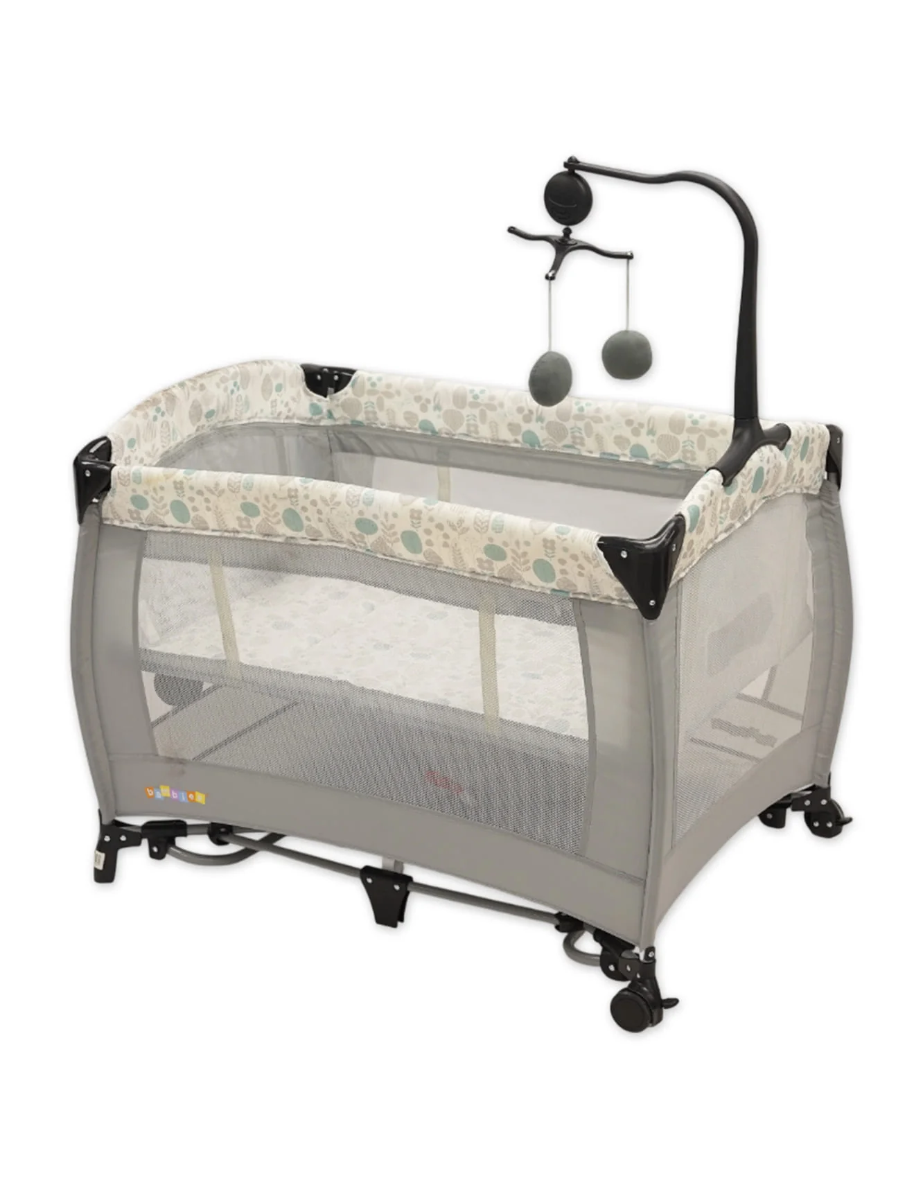 Bambies 2-in-1 Travel Cots and Playards with Rocking Feature Foliage Edition at Zubaidas - Image 2