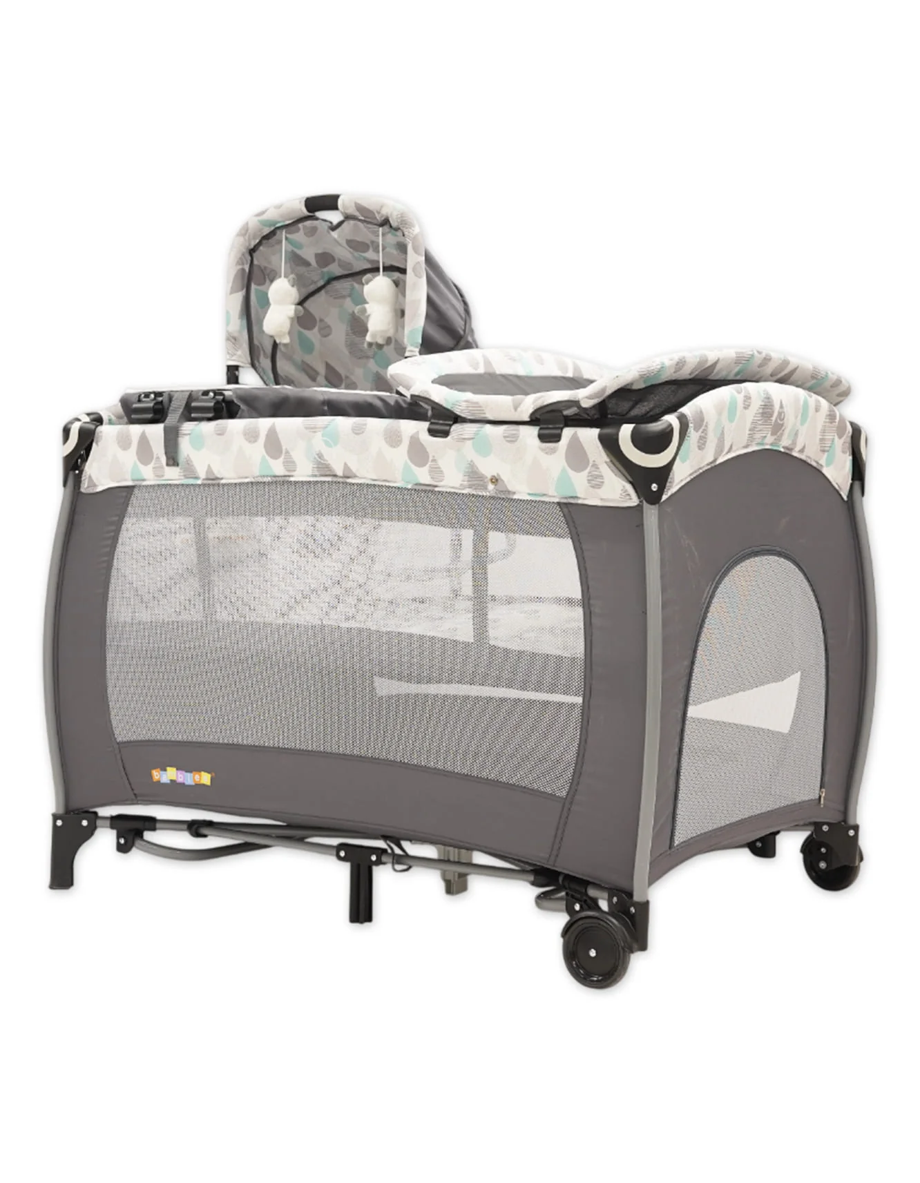 Bambies 4-in-1 Deluxe Travel Cots and Playards with Bassinet, Changing Station and Rocking Arctic Theme at Zubaidas - Image 2
