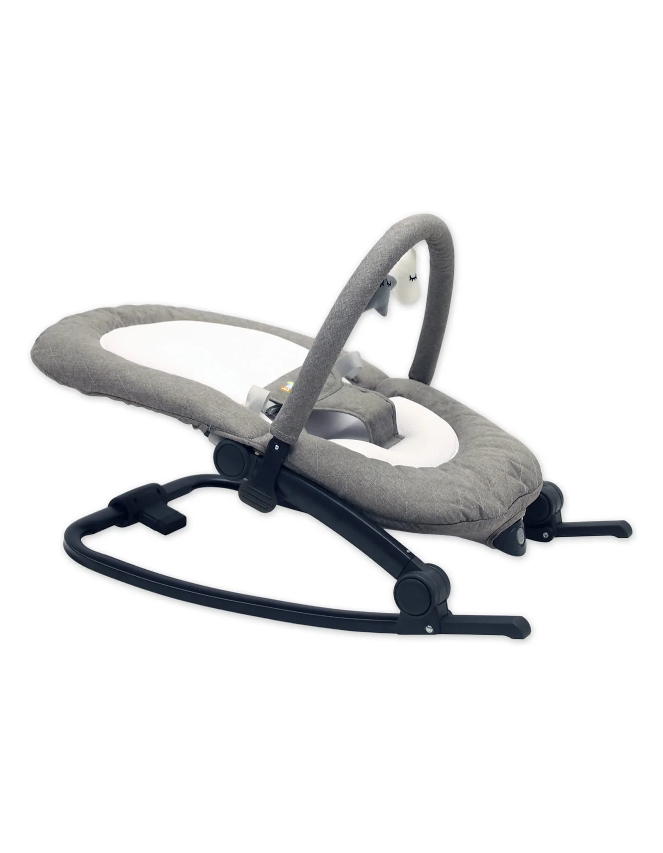 Bambies Baby Bouncer & Rocker with Vibrations Grey at Zubaidas - Image 3