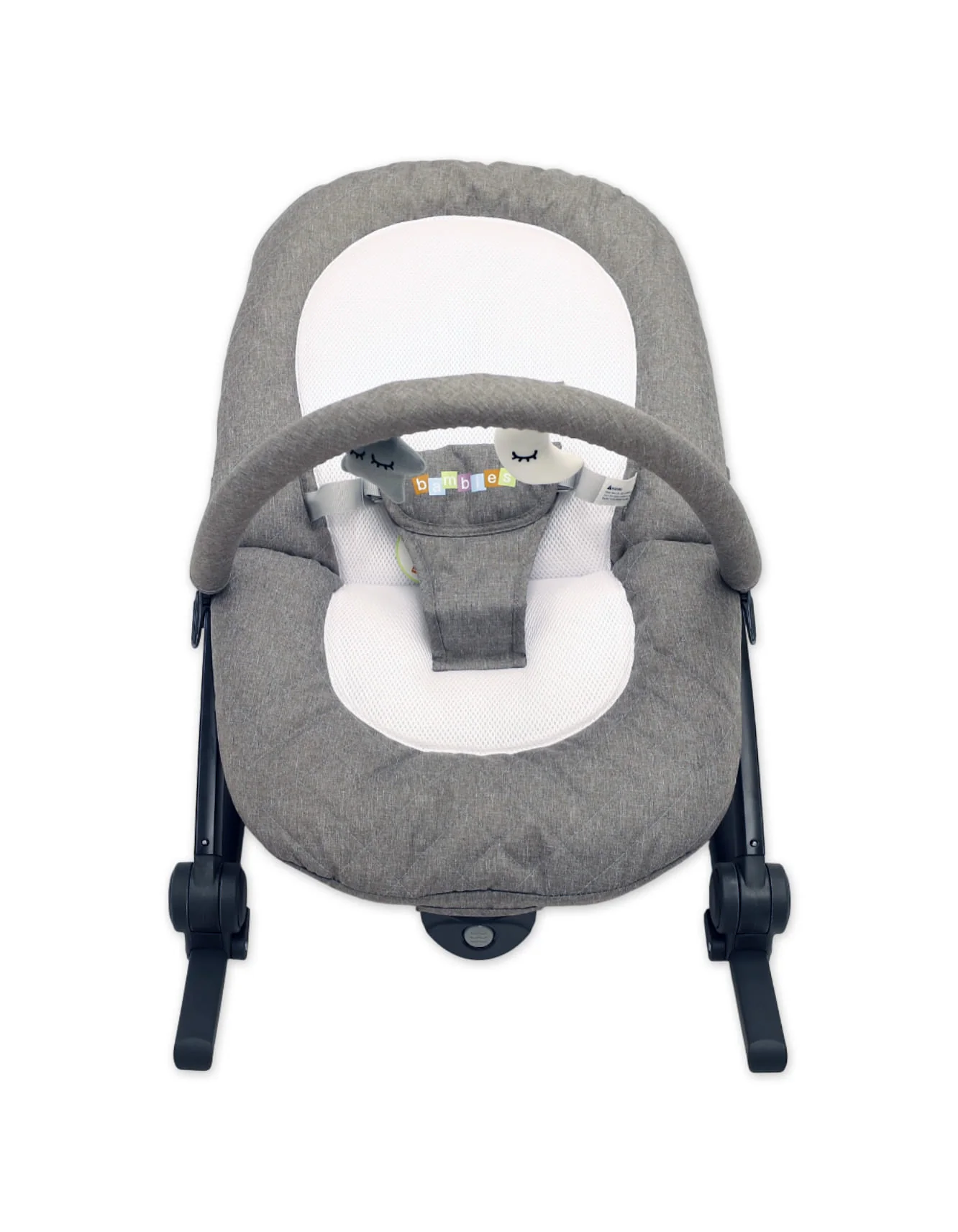 Bambies Baby Bouncer & Rocker with Vibrations Grey at Zubaidas - Image 4