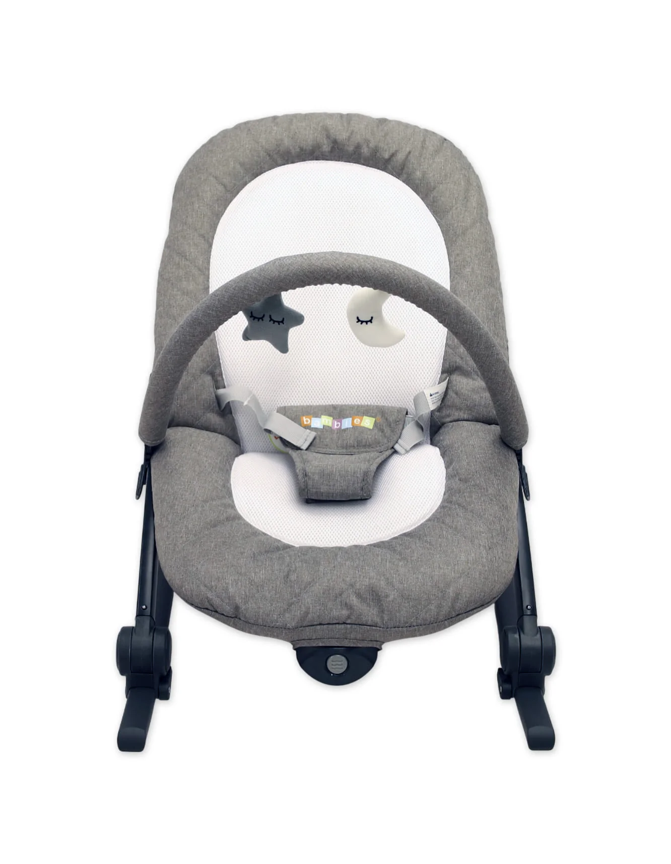 Bambies Baby Bouncer & Rocker with Vibrations Grey at Zubaidas - Image 5