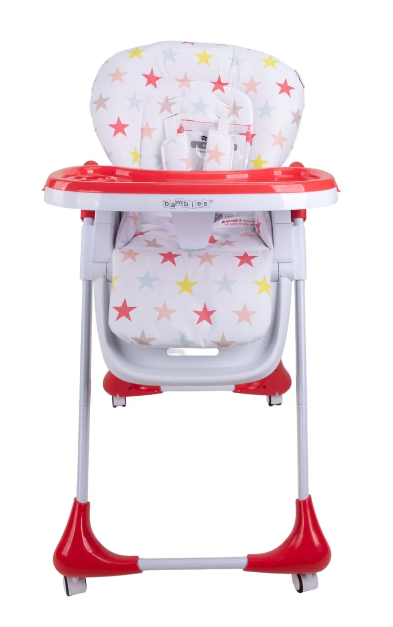 Bambies Baby High Chair Premium Comfort Easy Fold Multi-Functional Adjustable at Zubaidas - Image 2