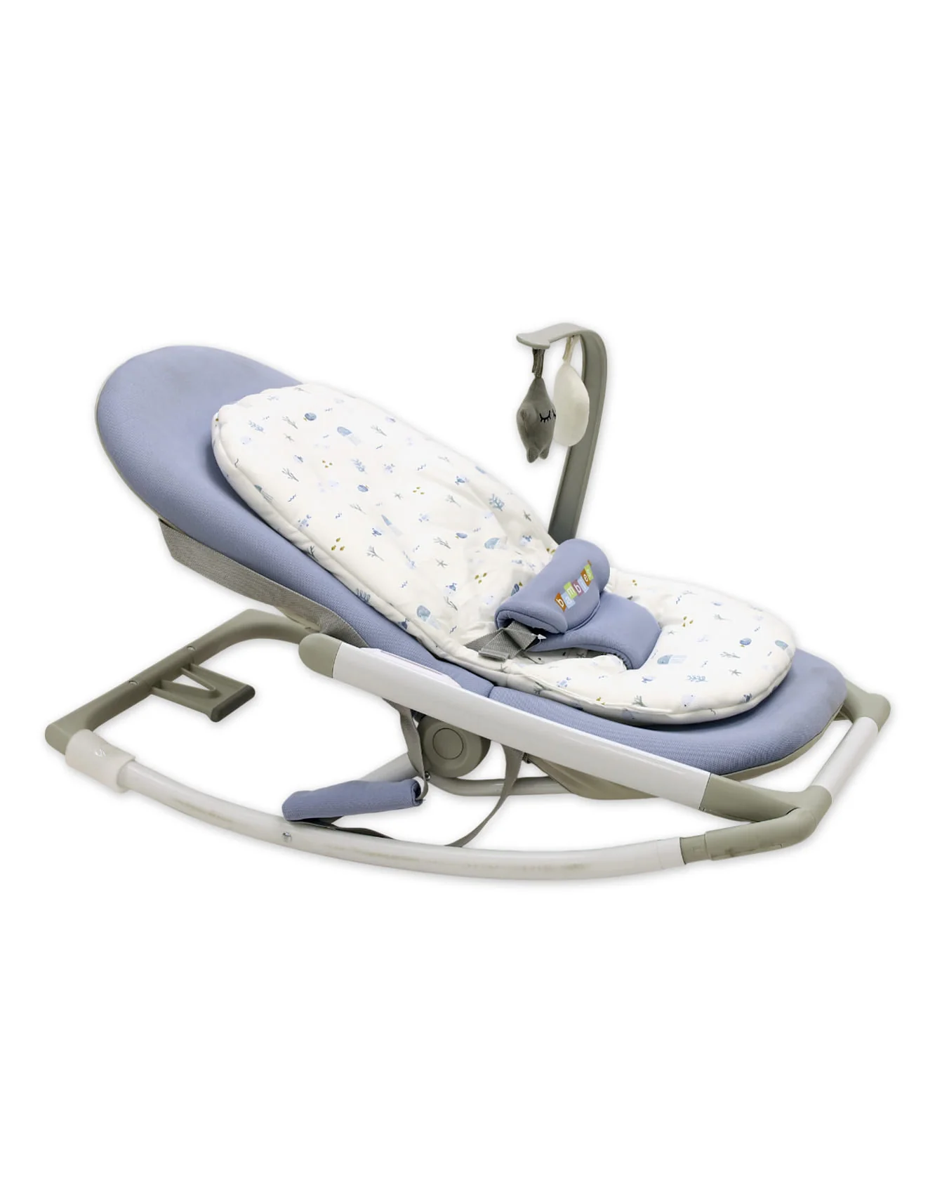 Bambies Deluxe Adjustable Baby Rocker Sky Blue & Woodland at Zubaidas - Image 3