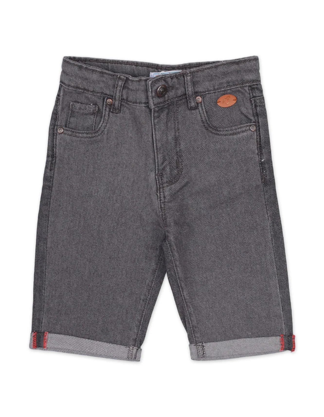 Zubaida's Bermuda Denim Shorts for Boys - Gray