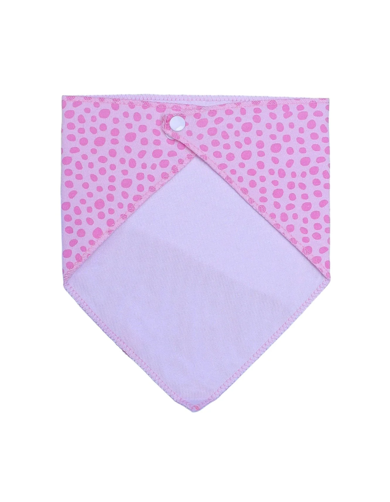 Zubaida's Bib Bandana White and Pink-Set of 2 - Image 2