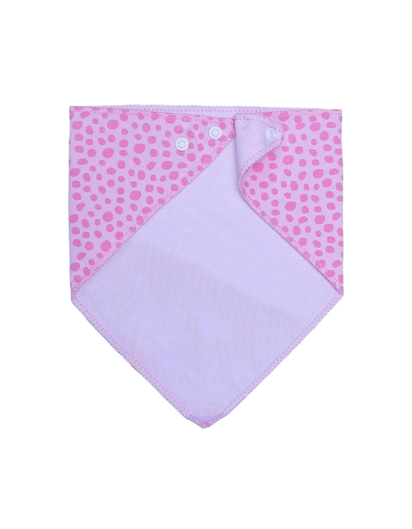 Zubaida's Bib Bandana White and Pink-Set of 2 - Image 3