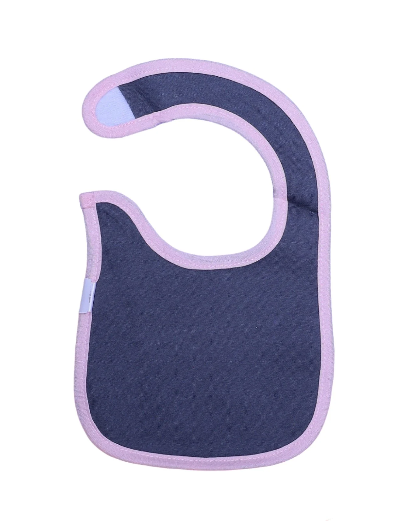 Zubaida's Bib Black Stripes Light Pink Border - Image 2