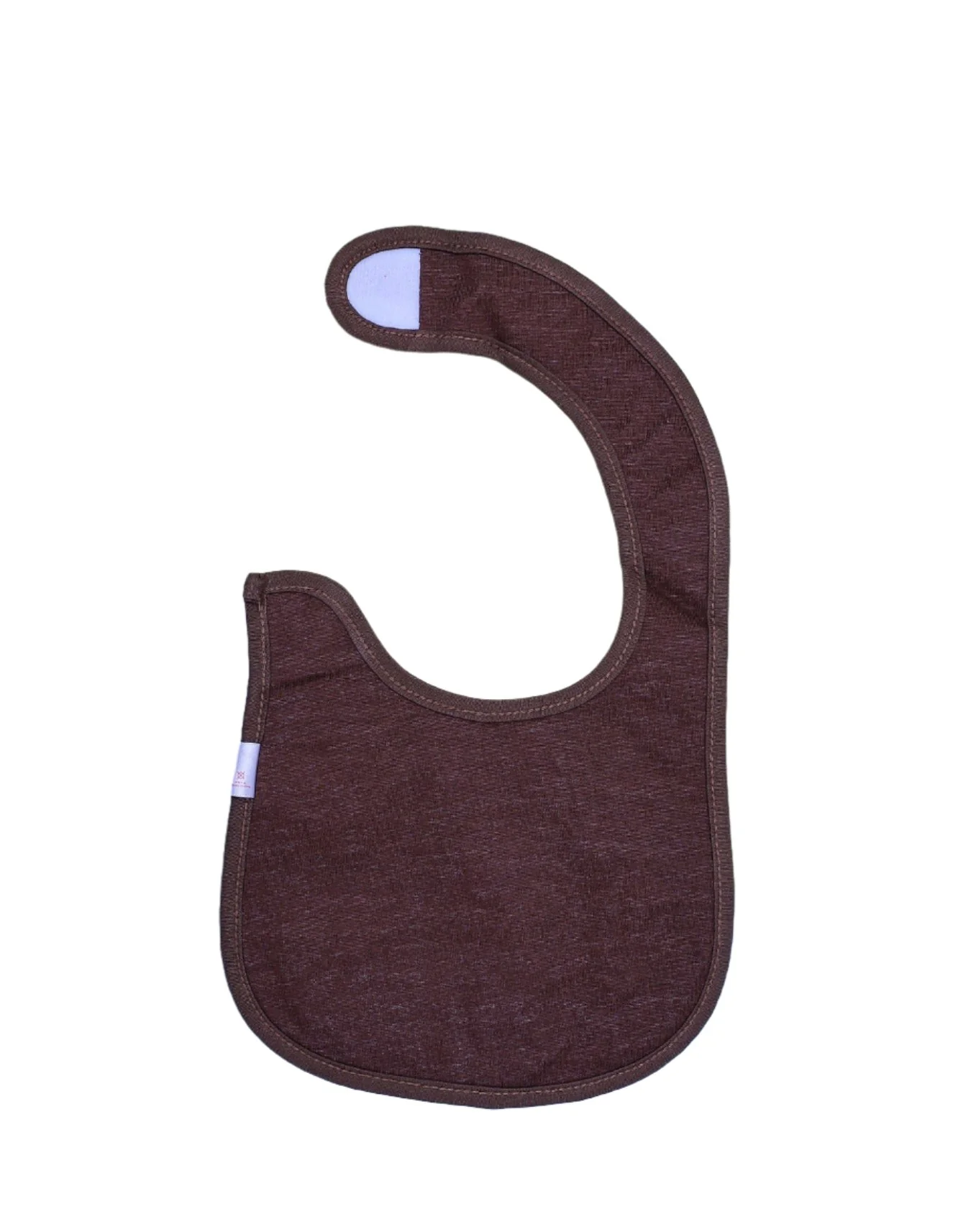 Zubaida's Bib Blue and Brown Stripped with Embroidered Monkey - Image 2