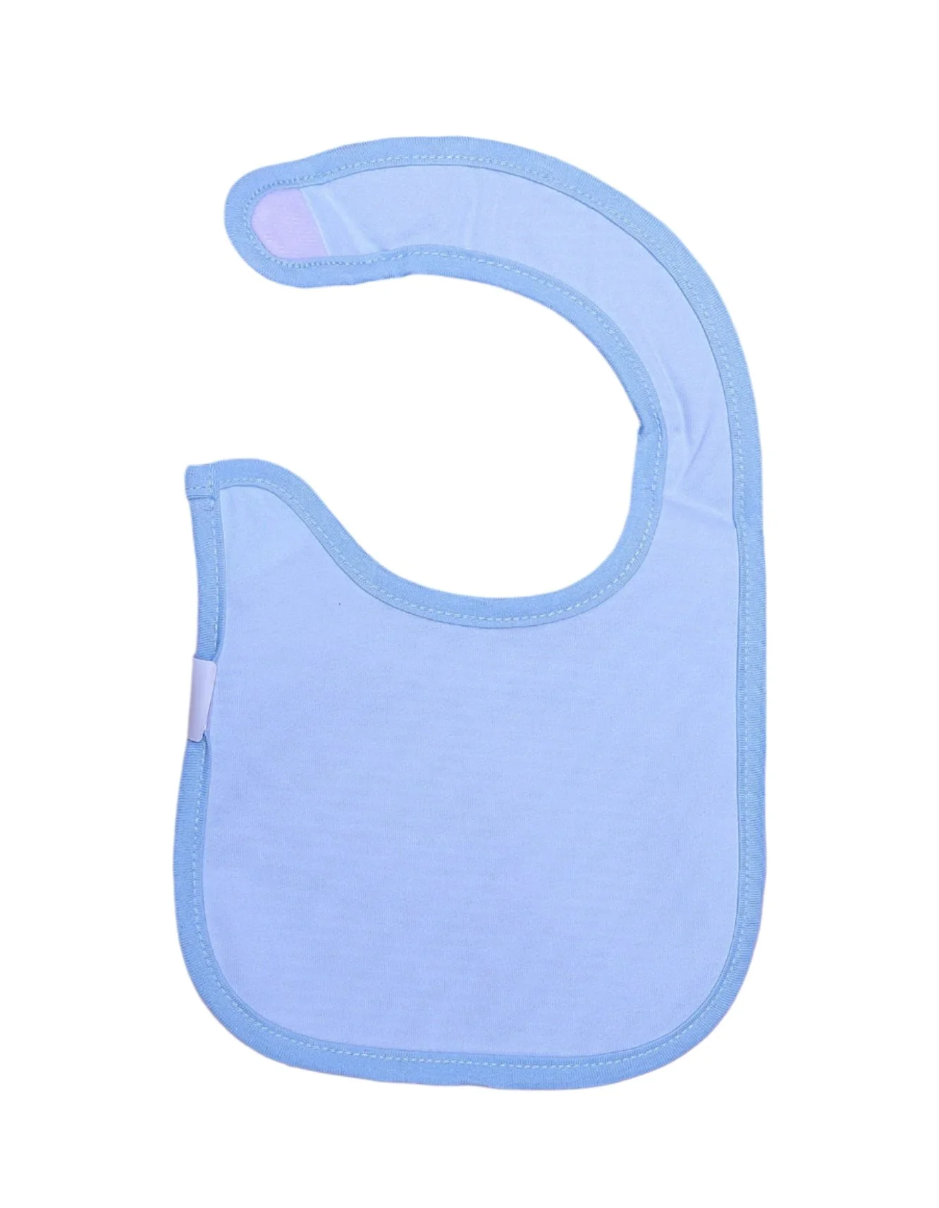 Zubaida's Bib Blue Pink Stripes and Blue Border - Image 2