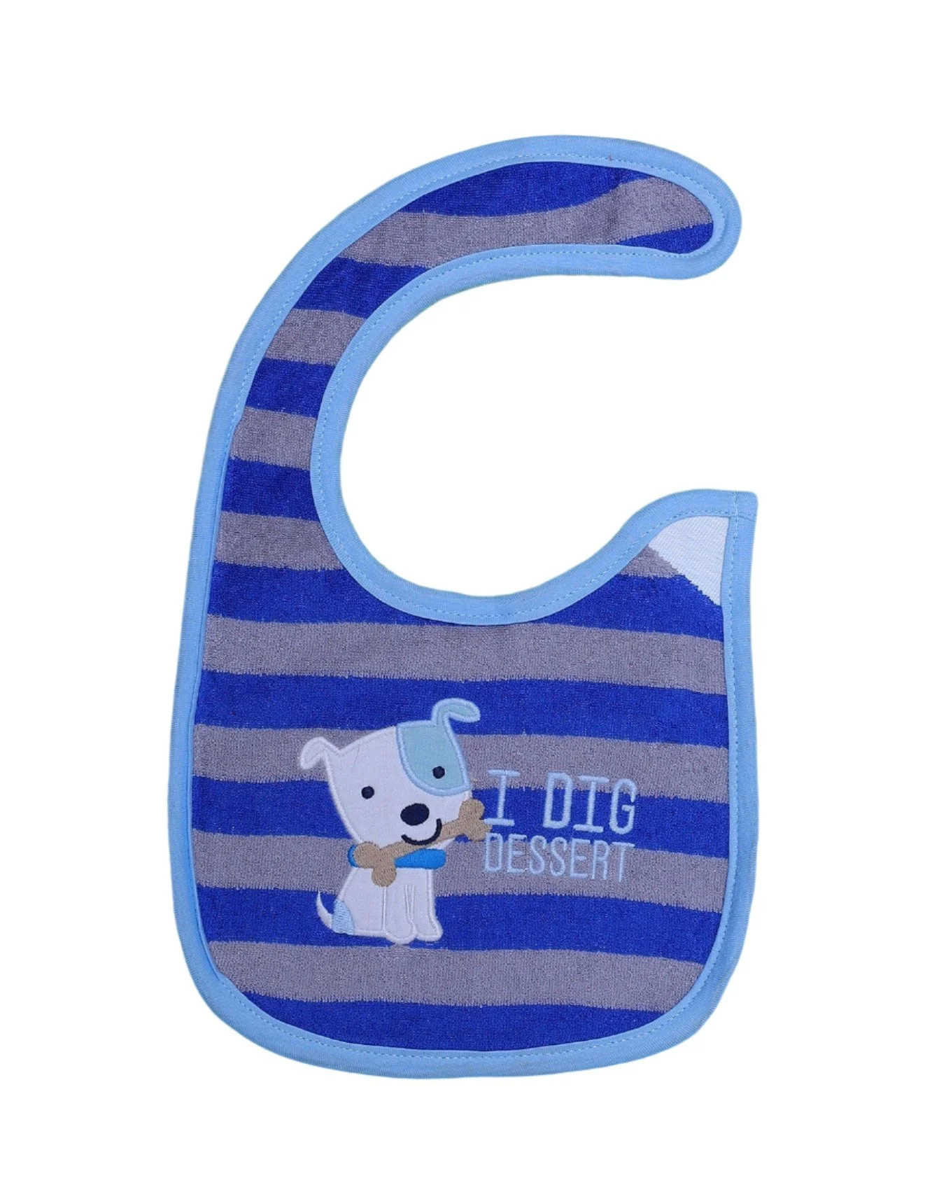 Zubaida's Bib Blue Stripes Dog