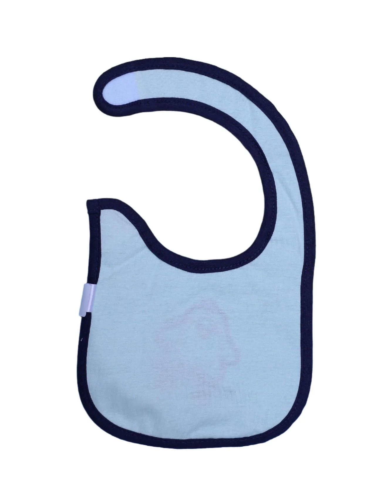 Zubaida's Bib Blue with Embroidered Penguin - Image 2