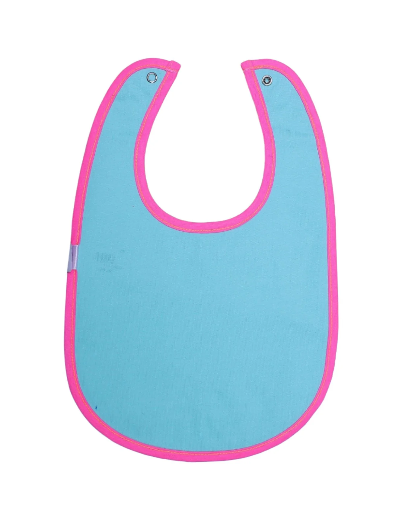 Zubaida's Bib Blue with Pink Border - Image 2
