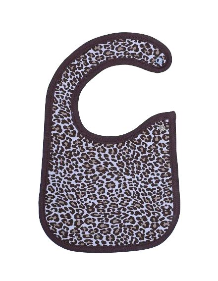 Zubaida's Bib Brown Cheetah Print