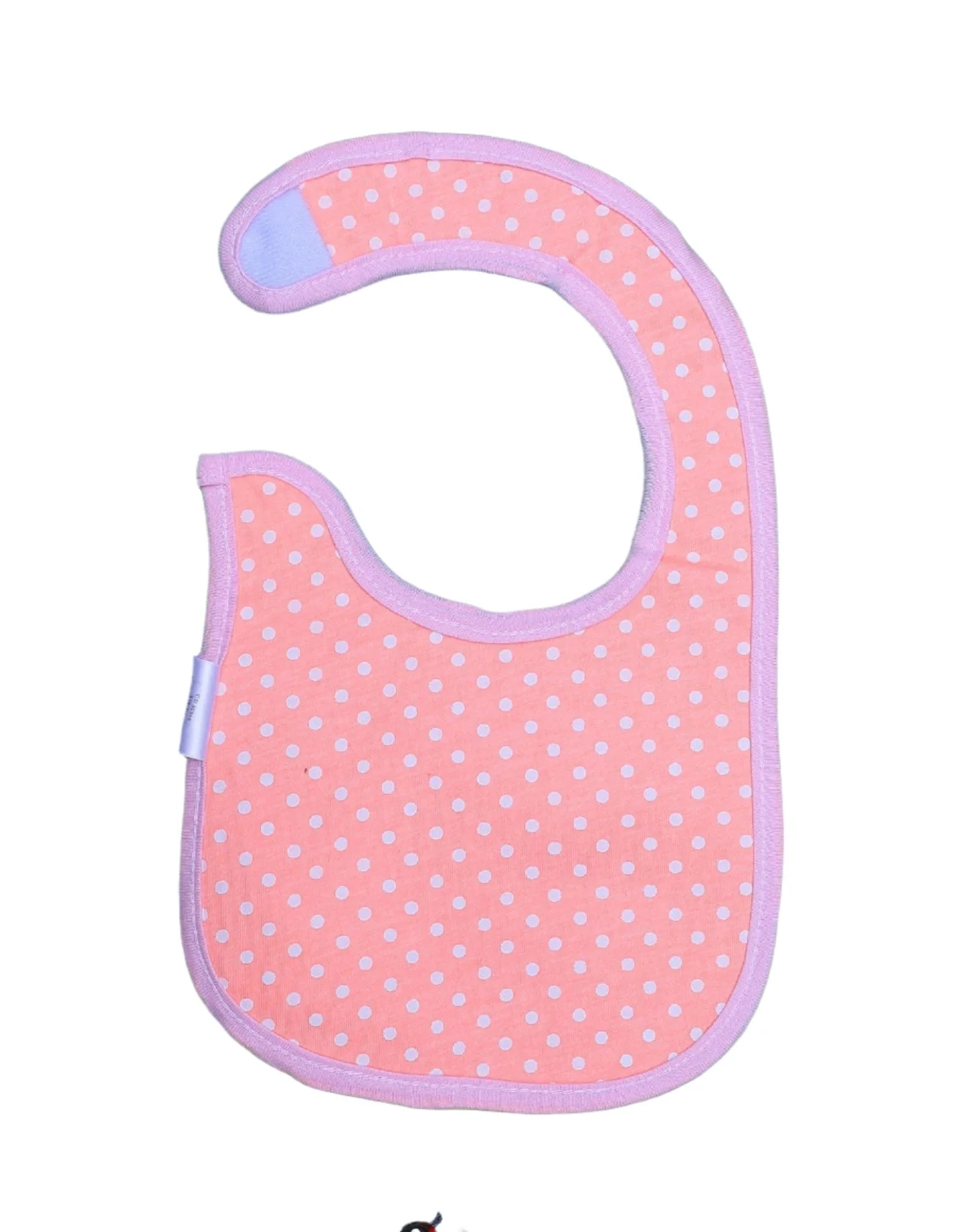 Zubaida's Bib Dark Grey Textured with Pink Border - Image 2