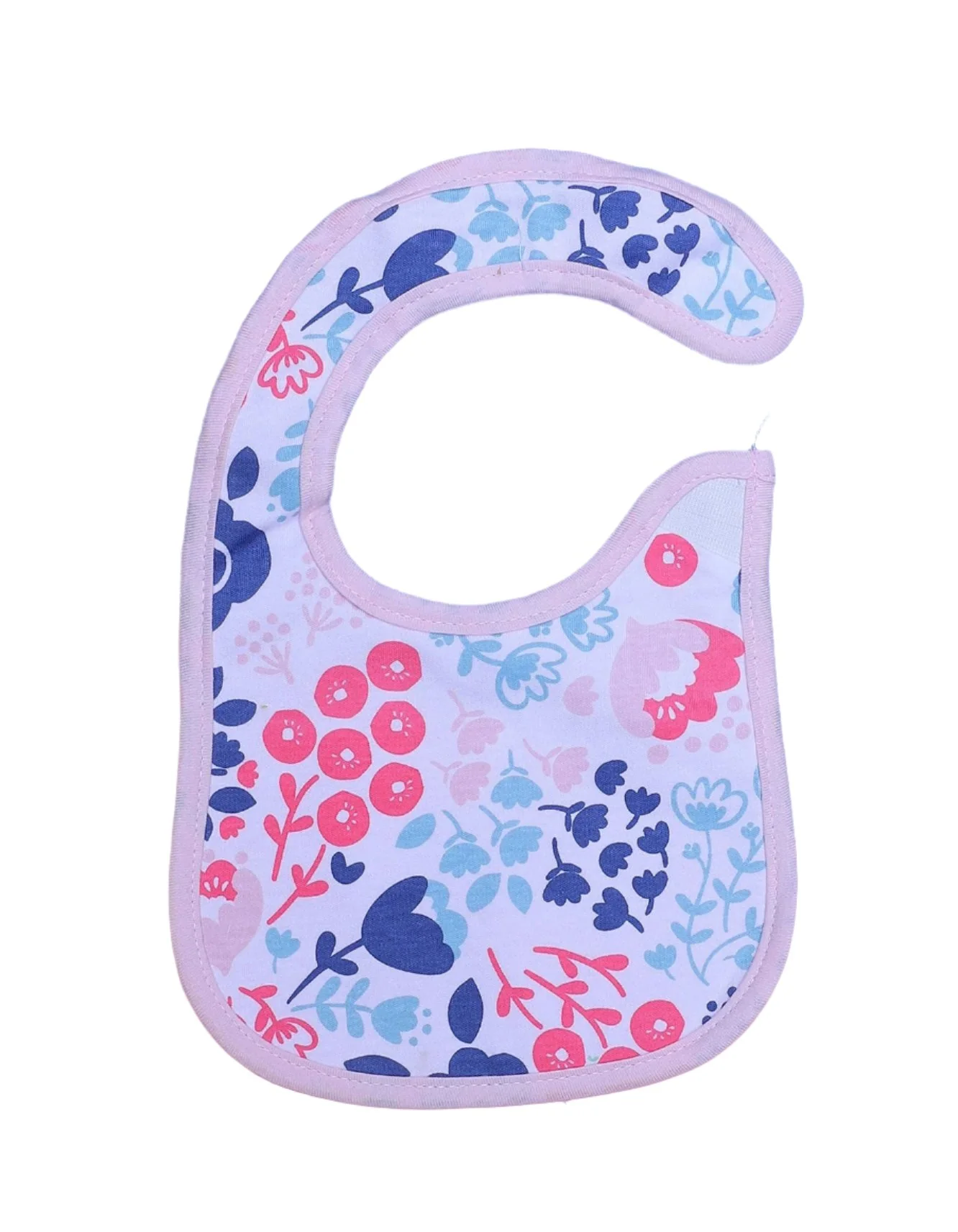 Zubaida's Bib Flower Pink Border